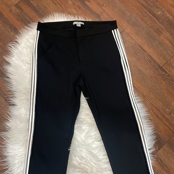 Zac by Zac Posen With and Black Mesh Tuxedo Stripe Trousers - Picture 2 of 7